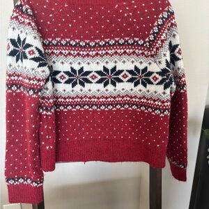 Red Nordic Sweater